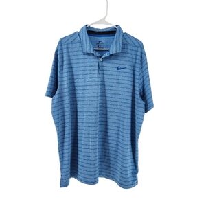Nike Men's Golf Athletic Stripe Dri-Fit Short Sleeve Polo Shirt - XL